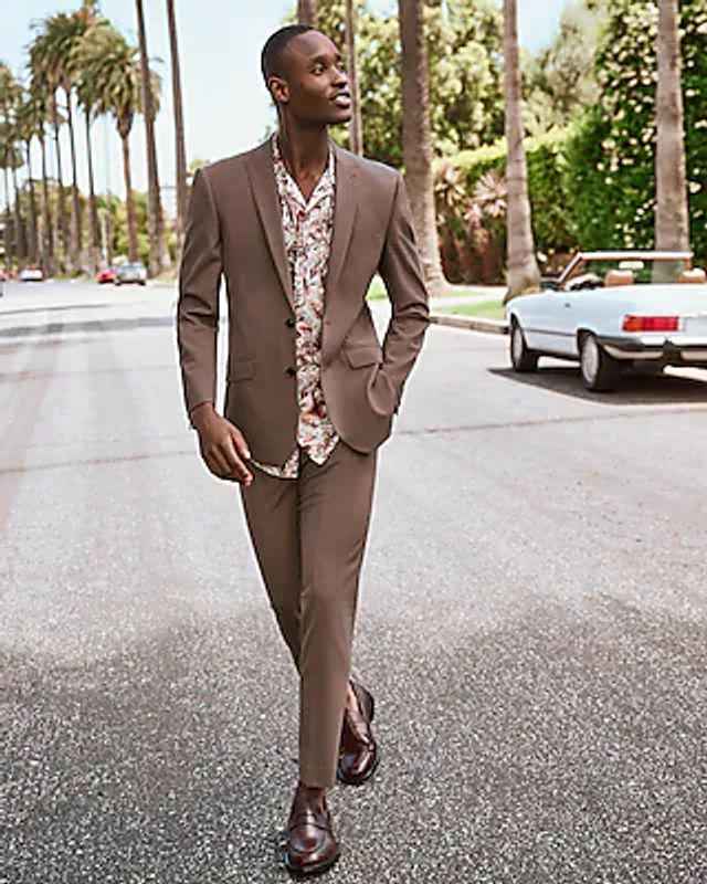 chocolate brown dress pants Men's Summer Pant (Breathable & Lightweight) and our wrinkle Men's Linen-Look Brown Suit Pants