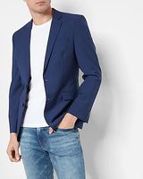 Big & Tall Extra Slim Blue Wool-Blend Modern Tech Suit Jacket Blue Men's Short