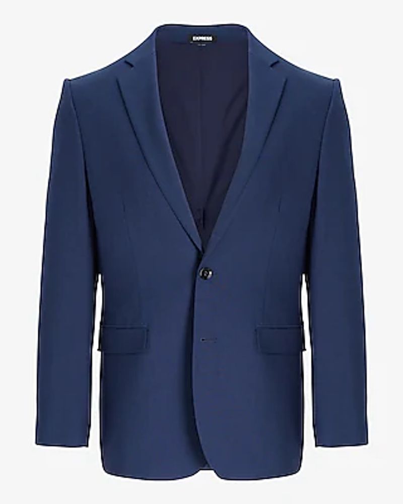 Express Classic Blue Wool-Blend Modern Tech Suit Jacket Blue Men's 39 Short