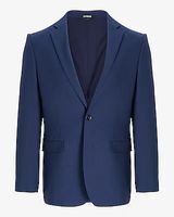 Classic Blue Wool-Blend Modern Tech Suit Jacket Blue Men's 39 Short