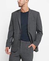 Slim Plaid Wool-Blend Suit Jacket