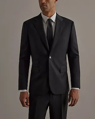 Edition Slim Black Wool Suit Jacket