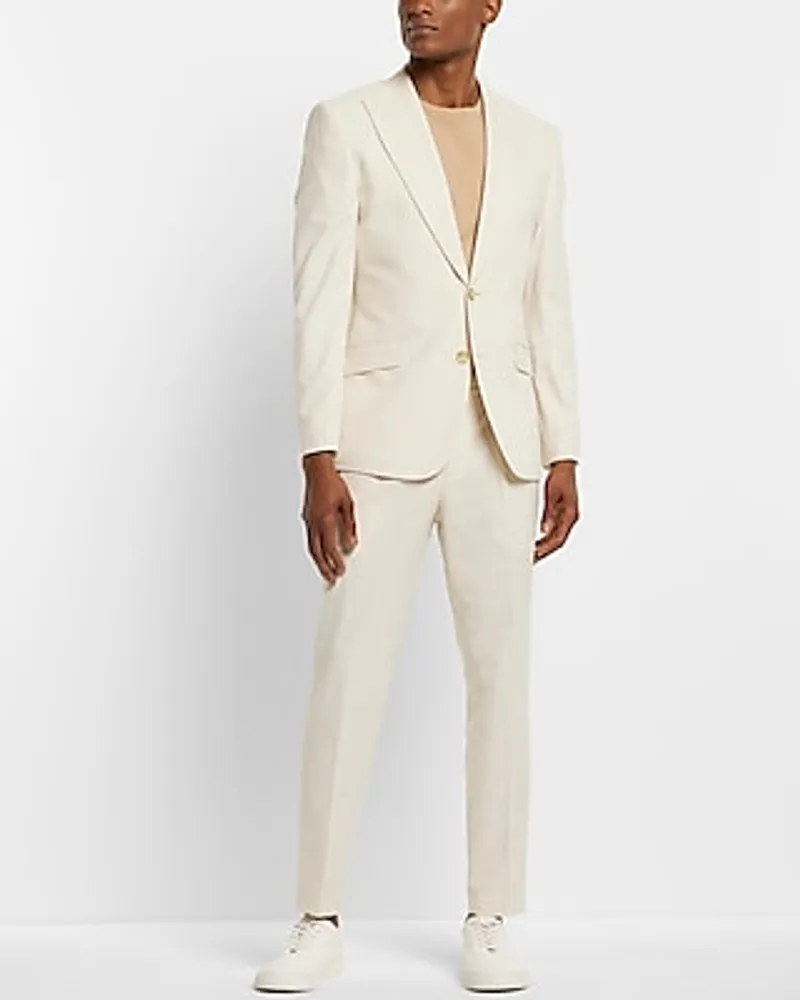 Extra Slim Striped Seersucker Suit Jacket Multi-Color Men's 42 Short