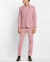 Big & Tall Slim Pink Ponte Knit Suit Jacket Pink Men's 46