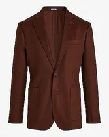 Extra Slim Brown Linen-Blend Stretch Suit Jacket Brown Men's 36 Short