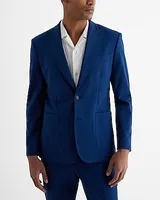 Extra Slim Blue Stretch Cotton-Blend Suit Jacket Blue Men's