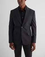 Classic Charcoal Wool-Blend Modern Tech Suit Jacket Gray Men's 38