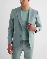 Extra Slim Light Blue Flannel Suit Jacket