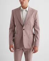 Extra Slim Dusty Pink Wool-Blend Flannel Suit Jacket Pink Men's 38