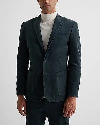 Extra Slim Dark Green Corduroy Suit Jacket