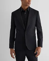 Big & Tall Extra Slim Black Wool-Blend Tuxedo Jacket Black Men's 48