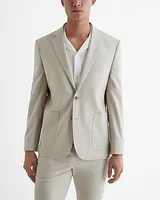 Extra Slim Light Camel Slub Suit Jacket Neutral Men's 40 Short