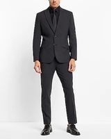 Slim Charcoal Wool-Blend Modern Tech Suit Jacket