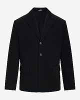 Slim Black Stretch Twill Modern Chino Blazer Black Men's