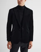 Slim Black Velvet Tuxedo Blazer Black Men's 38