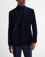 Slim Navy Velvet Tuxedo Blazer Blue Men's 40