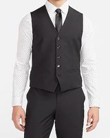 Big & Tall Slim Black Wool-Blend Modern Tech Suit Vest Black Men's XXL