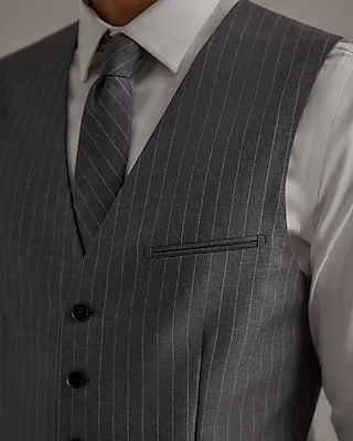 Edition Slim Pinstripe Merino Suit Vest Multi-Color Men's XL