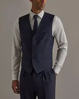 Edition Slim Navy Wool Suit Vest Blue Men's XL