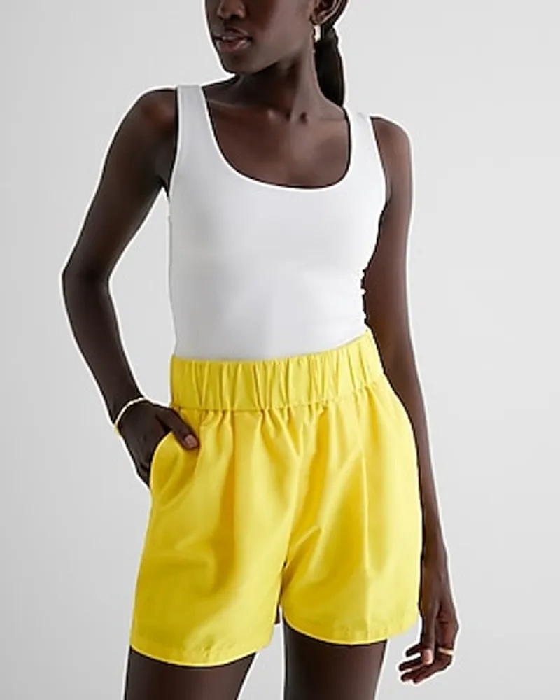 Stylist Super High Waisted Pleated Pull On Shorts