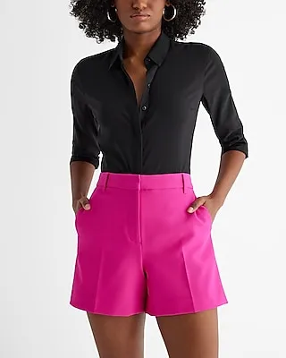 Editor High Waisted Tailored Midi Shorts Women's