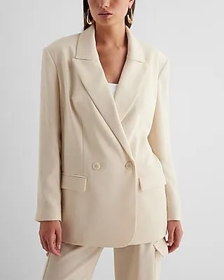 Oversized Boyfriend Blazer Neutral Women's