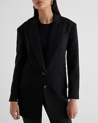 Twill Oversized Boyfriend Blazer Women's
