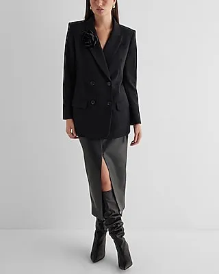 Double Breasted Corsage Cropped Business Blazer
