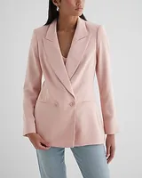 Double Breasted 27" Cropped Business Blazer