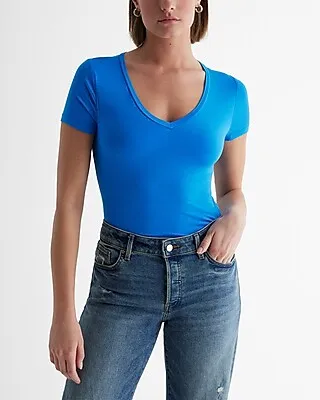 Supersoft Fitted V-Neck Double Layer Tee Women's