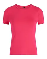 Supersoft Fitted Double Layer Crew Neck Tee Women's