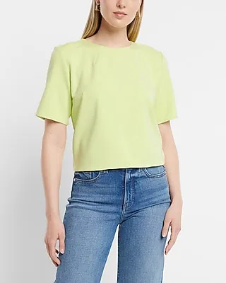 Skimming Ponte Boxy Tee Yellow Women's XL