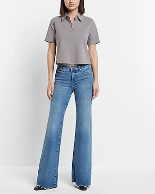 Skimming V-Neck Short Sleeve Polo Top Women's