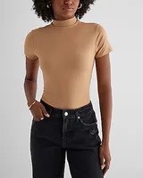 Supersoft Fitted Mock Neck Short Sleeve Bodysuit Women's