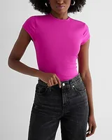 Body Contour High Compression Crew Neck Short Sleeve Tee Pink Women's XL