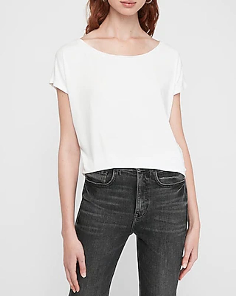 Relaxed Off The Shoulder Short Sleeve London Tee Women's