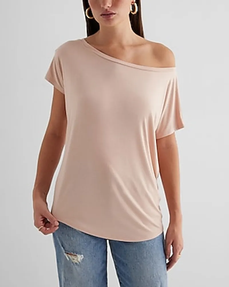 Relaxed Off The Shoulder Short Sleeve London Tee Women