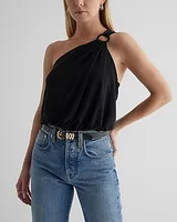 Skimming One Shoulder O-Ring Bodysuit