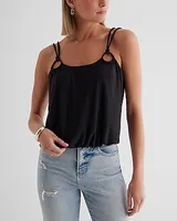 Skimming Scoop Neck Double Strap Loop Tank Women's