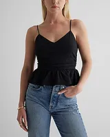 V-Neck Peplum Cami