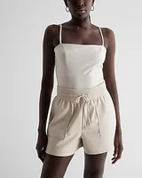 Body Contour Faux Leather Cami Bodysuit Neutral Women's L