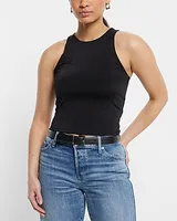 Body Contour Compression High Neck Crop Top