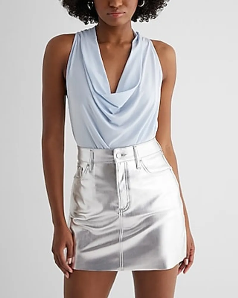 Draped Cowl Neck Racerback Tank Women's