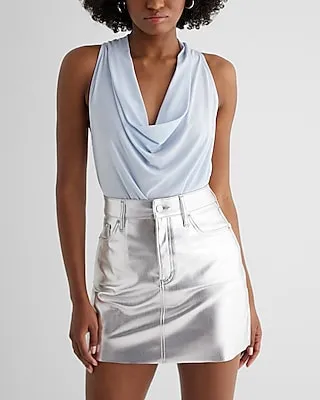 Draped Cowl Neck Racerback Tank Women's