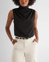 Skimming Draped Mock Neck Tank