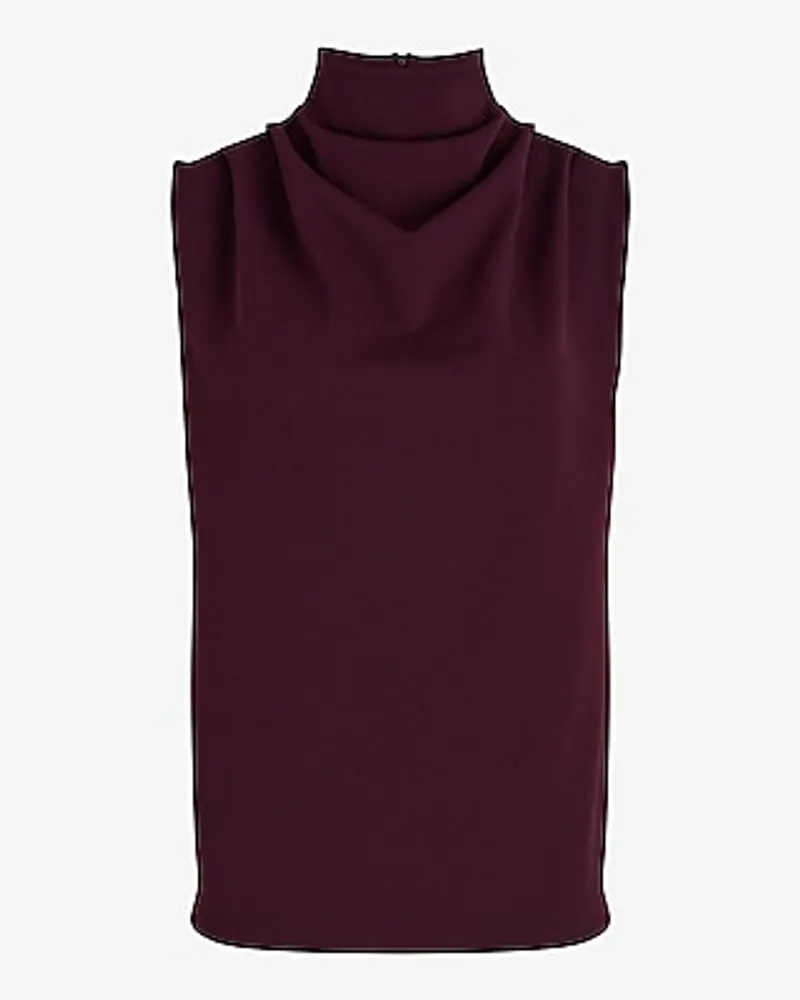 Skimming Draped Mock Neck Tank Women's