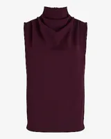 Skimming Draped Mock Neck Tank Women's