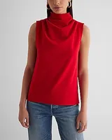 Skimming Draped Mock Neck Tank Women's