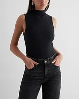 Body Contour Cozy Mock Neck Sleeveless Bodysuit Women's