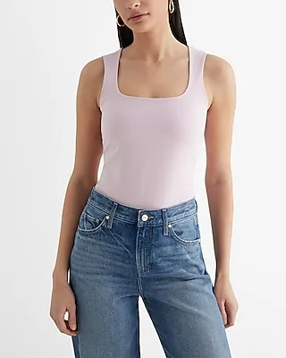 Body Contour Stretch Cotton Scoop Neck Tank Women